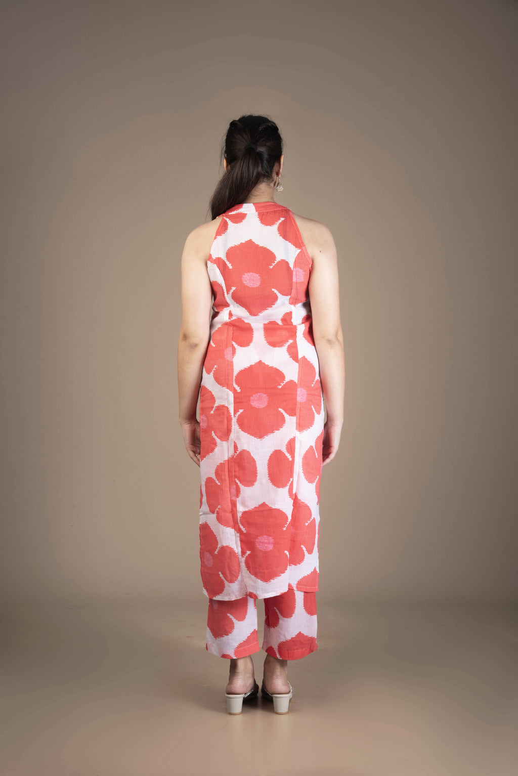 Amaira – Scarlet Bloom Sleeveless Kurta Bottom Set | The Nitya Edit