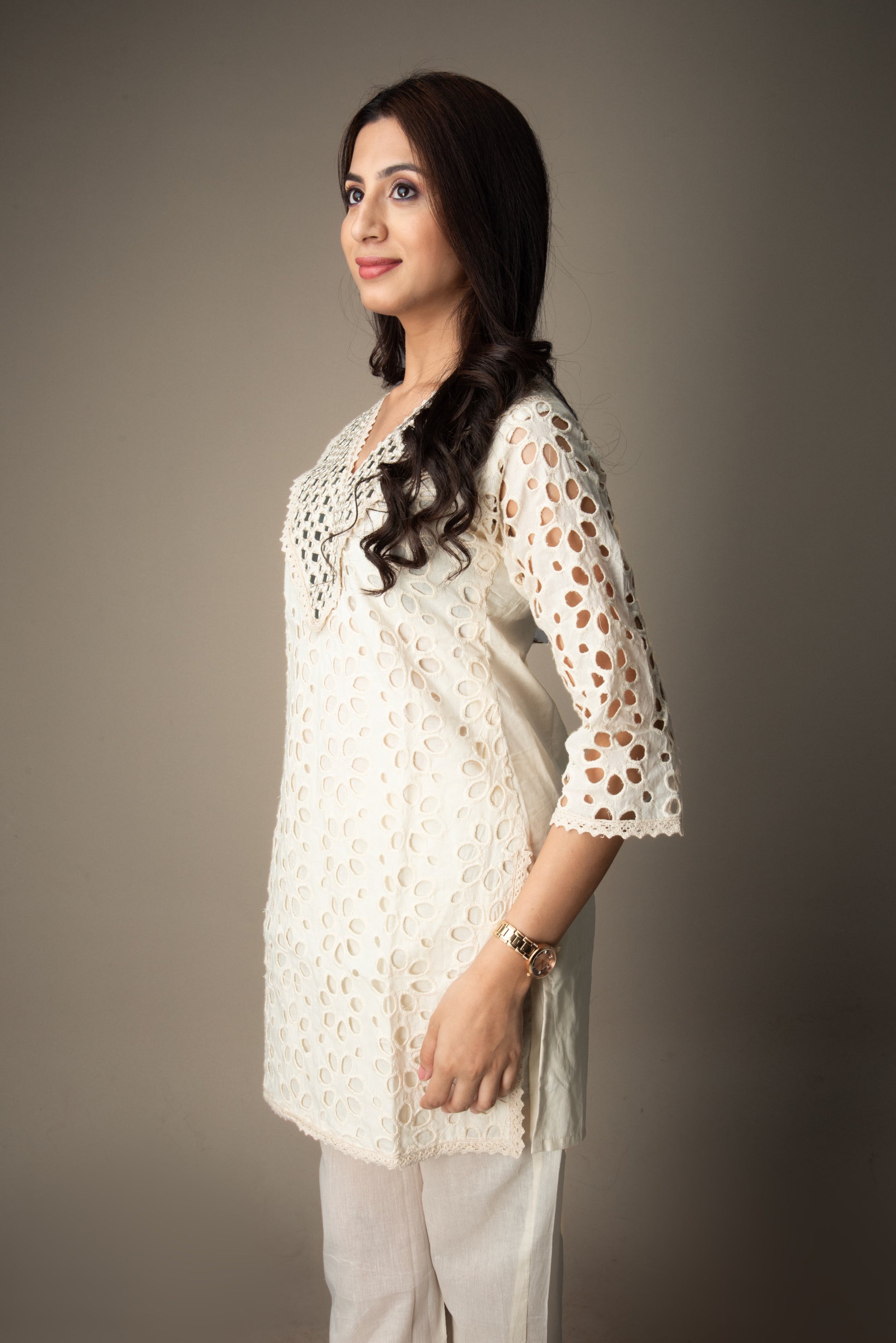 Sitara - Mirror Schiffli Co-ord Set | The Heirloom Edit