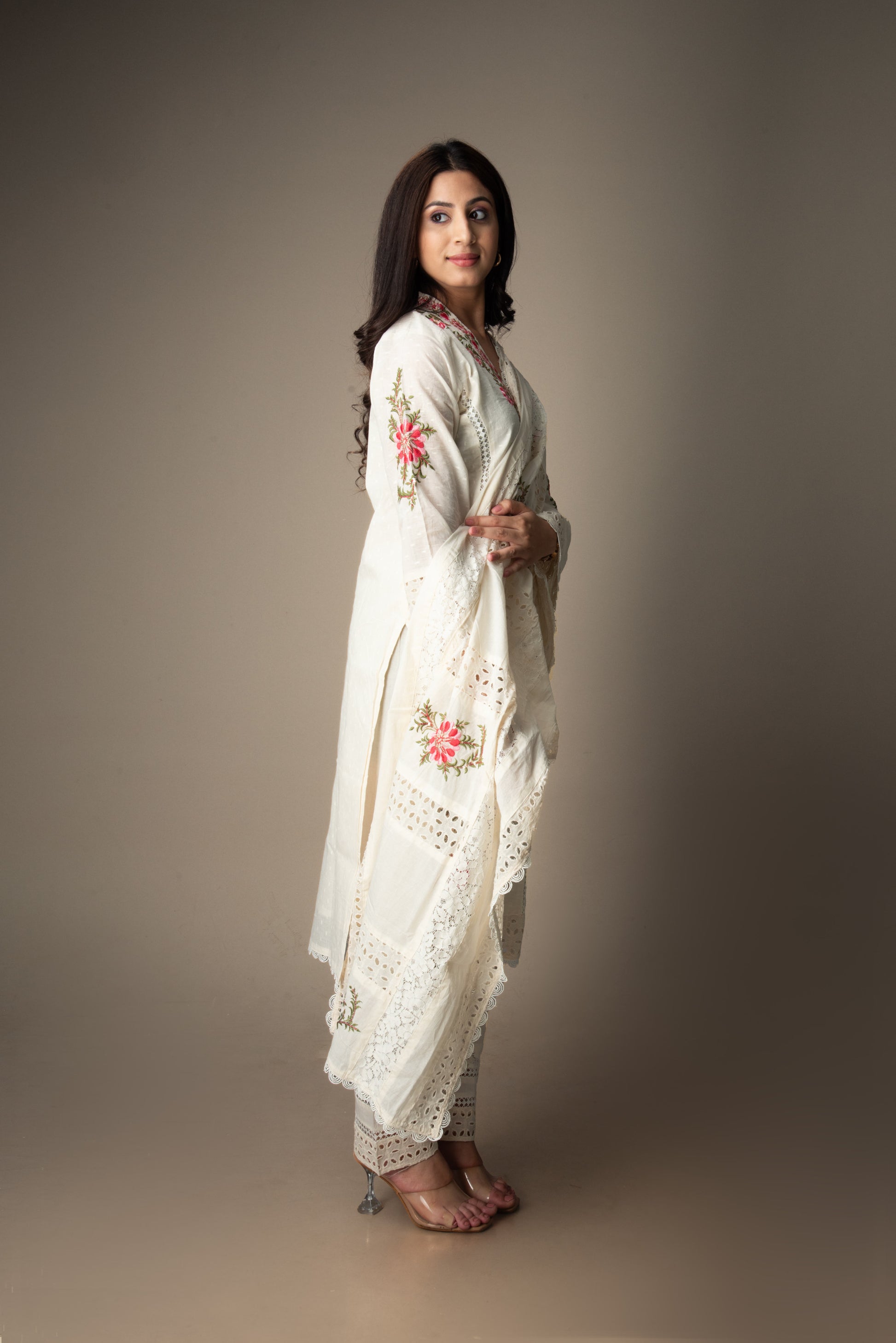 Noorika - Floral Embroidered Suit Set | The Heirloom Edit