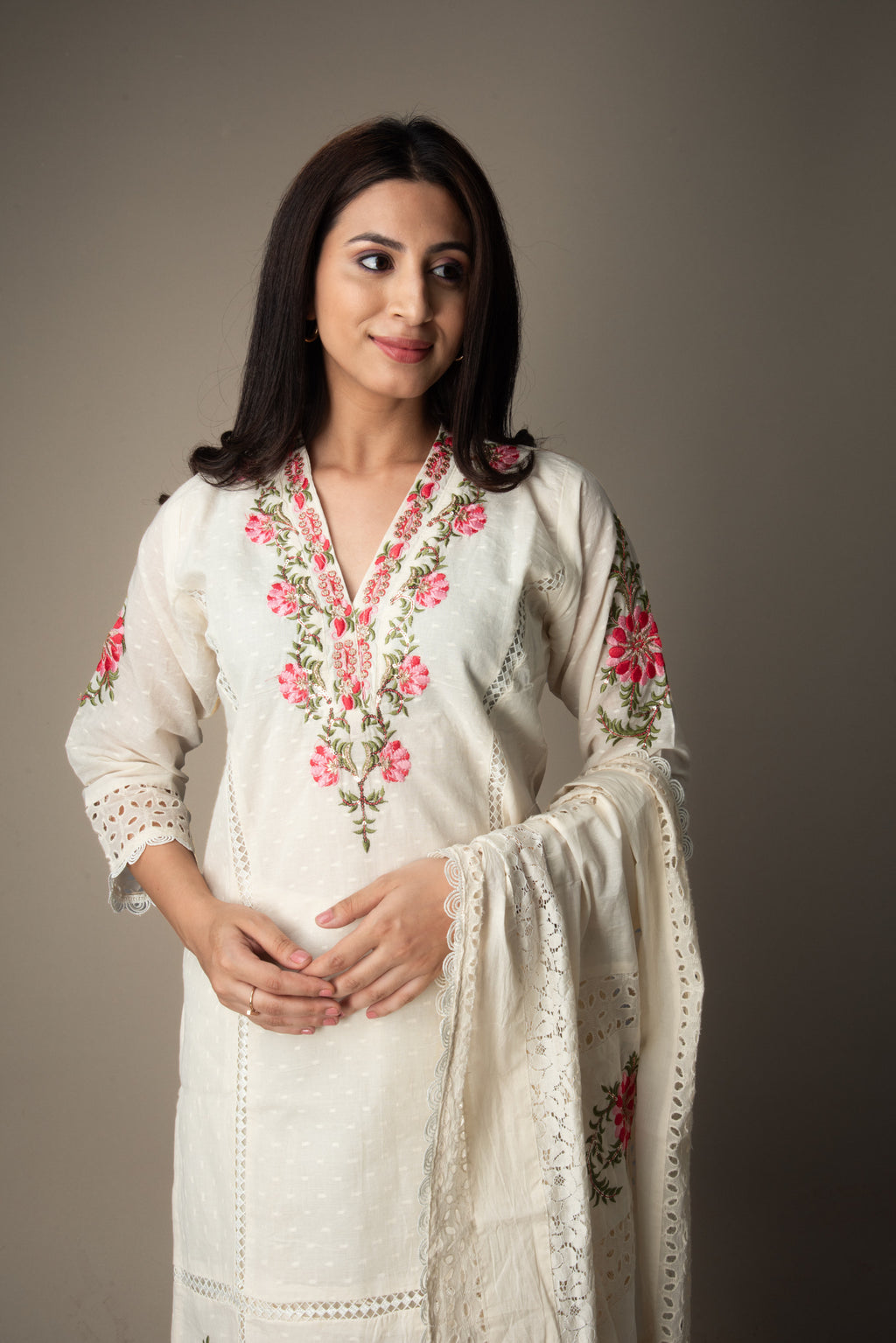 Noorika - Floral Embroidered Suit Set | The Heirloom Edit