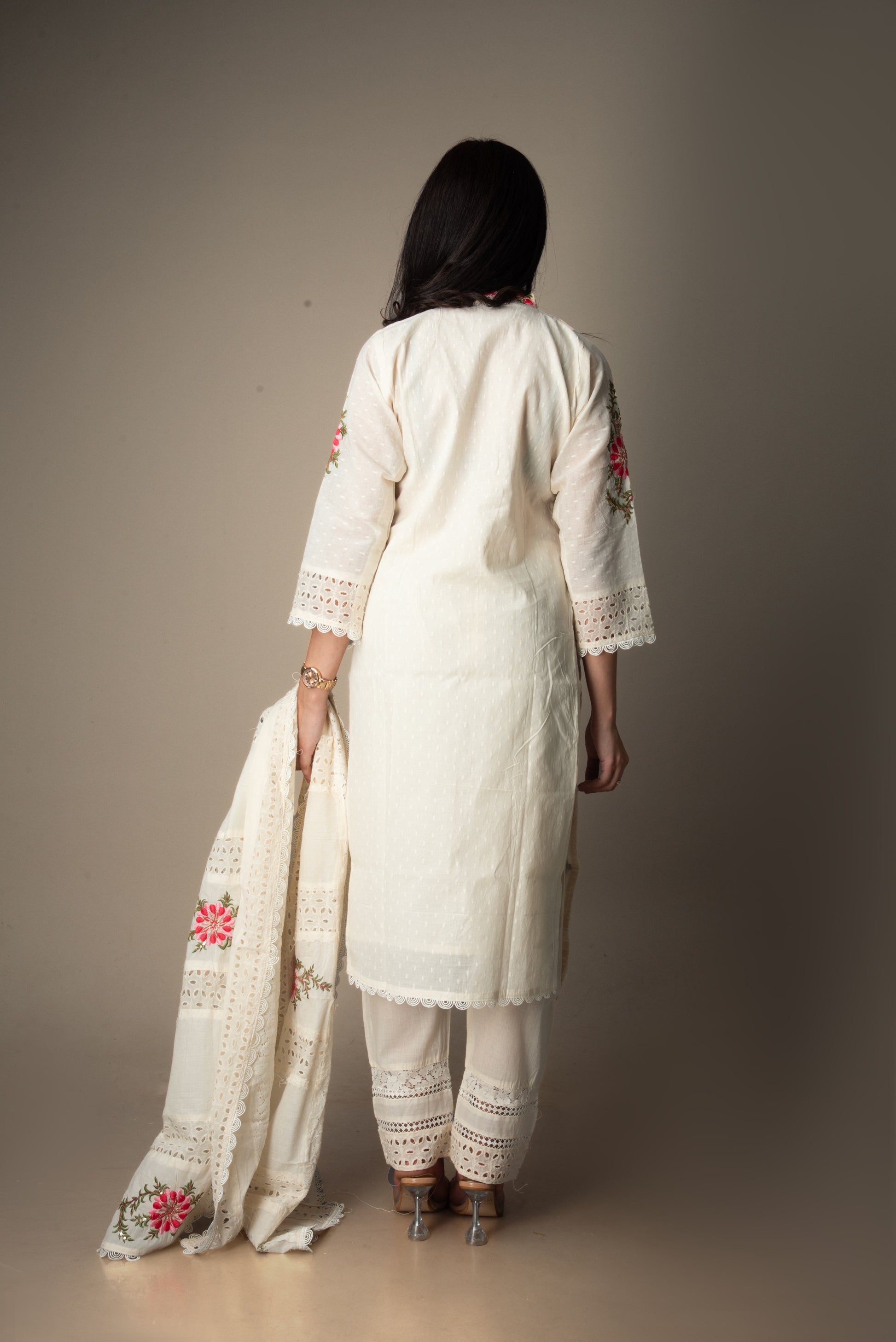 Noorika - Floral Embroidered Suit Set | The Heirloom Edit