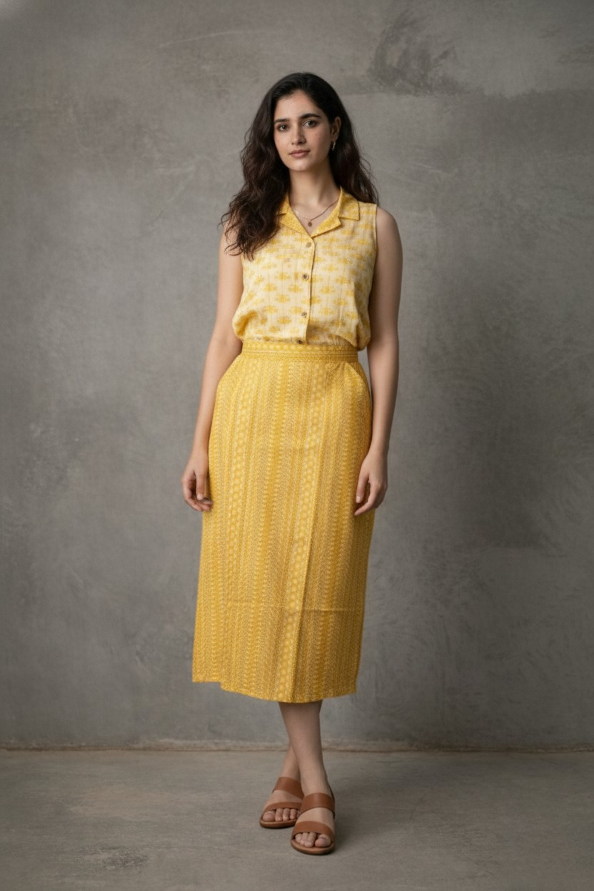 Kanaka – Dabu Handblock Printed Co-ord Set | The Nitya Edit