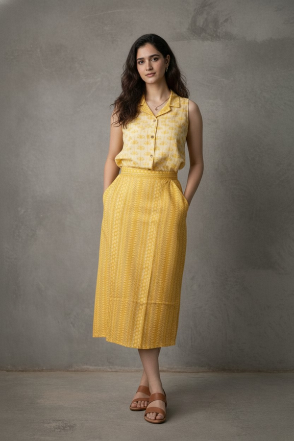 Kanaka – Dabu Handblock Printed Co-ord Set | The Nitya Edit