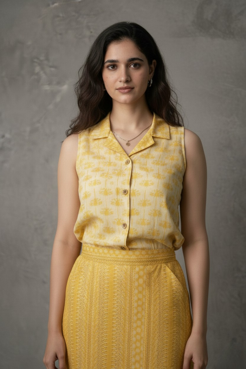 Kanaka – Dabu Handblock Printed Co-ord Set | The Nitya Edit