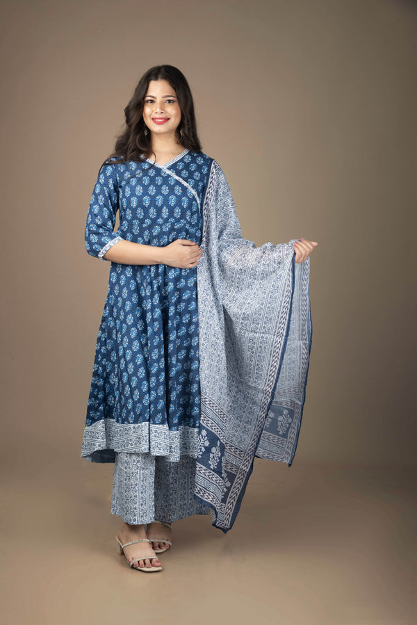 Neelaya – Viscose Anarkali Kurta with Straight Pants & Printed Dupatta | The Nitya Edit