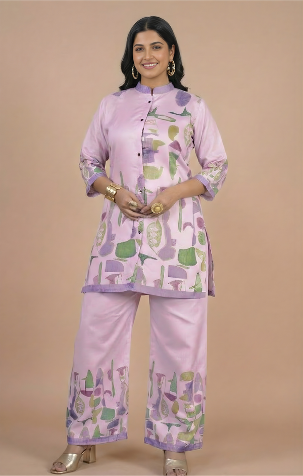 Saumya – Soft Lavender Everyday Coord Set | The Nitya Edit