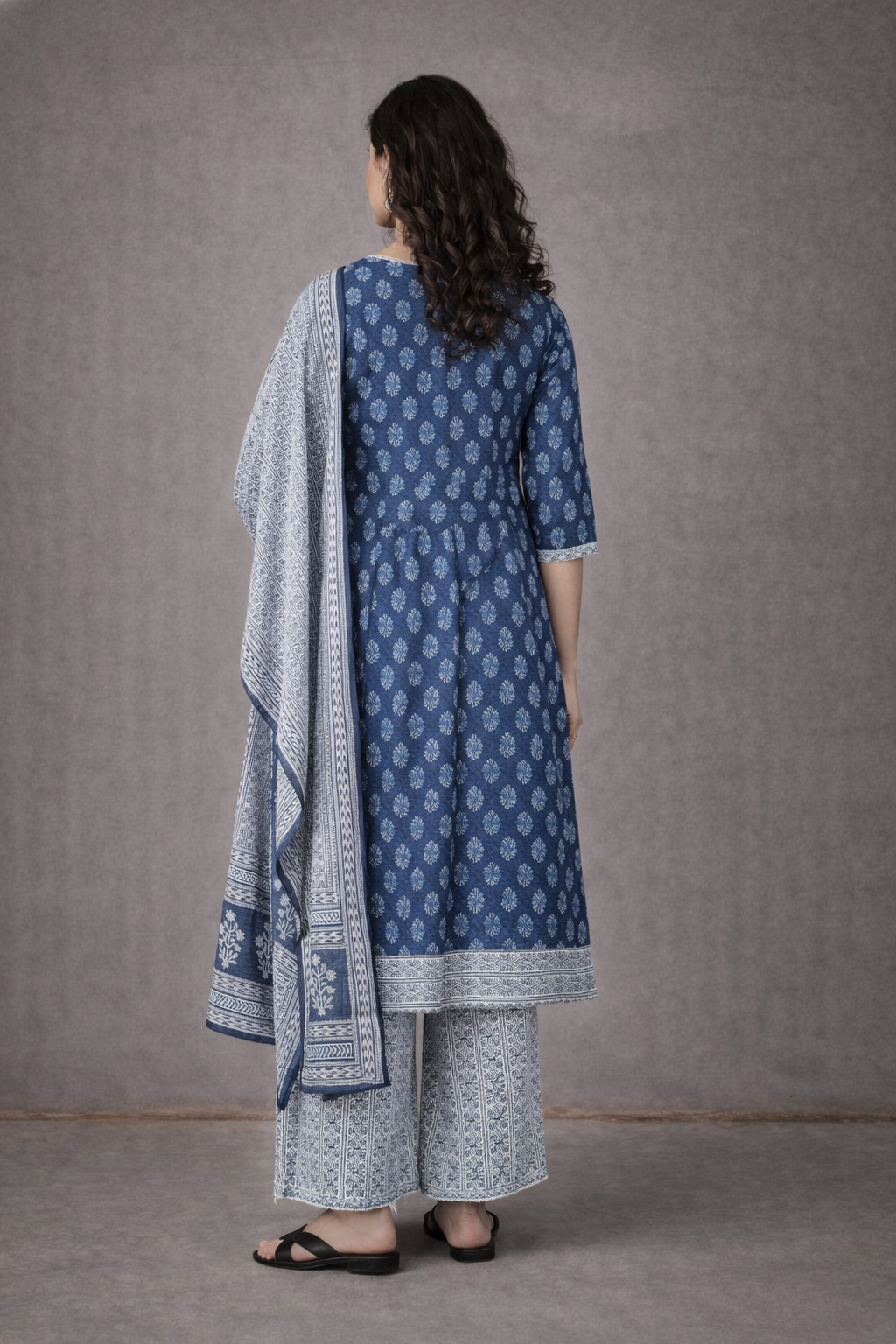 Neelaya – Viscose Anarkali Kurta with Straight Pants & Printed Dupatta | The Nitya Edit