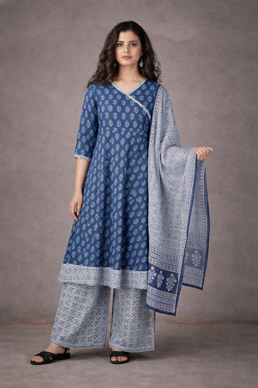 Neelaya – Viscose Anarkali Kurta with Straight Pants & Printed Dupatta | The Nitya Edit