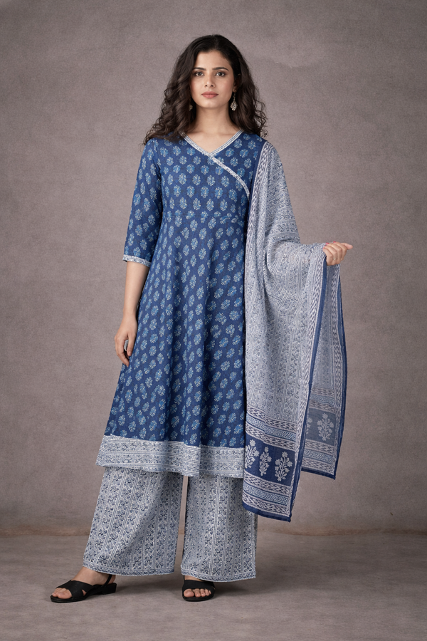 Neelaya – Viscose Anarkali Kurta with Straight Pants & Printed Dupatta | The Nitya Edit